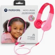 Fone de ouvido c/fio Motorola Moto JR 200 Kids Rosa