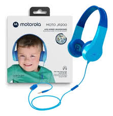Fone de ouvido c/fio Motorola Moto JR 200 Kids Azul