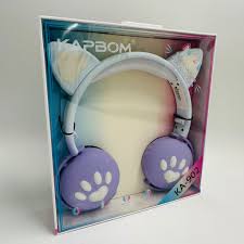 Fone De Ouvido Bluetooth Led 5.3 Orelha De Gato Degrade Headphone Alta Potencia Gatinho Colorido