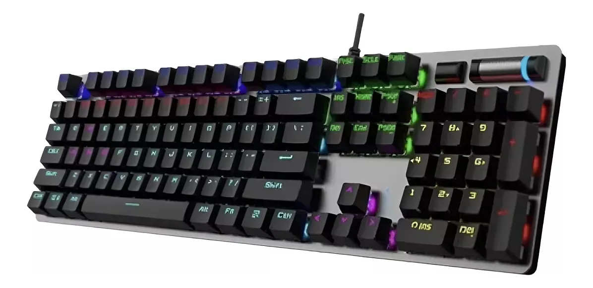 Teclado Mecânico Gamer Aula F3019 Blue Switch Cor De Teclado Preto Idioma Português Brasil
